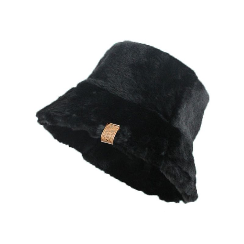 Autumn and winter  hat women's  sweet and cute bucket hat hat leopard plush fisherman hat warm thickened basin hat_voghion.com
