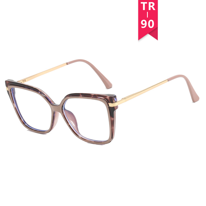 Okulary damskie unisex, kwadratowe, płaskie, z ramką, z filtrem przeciw niebieskiemu światłu, z ramką do aparatu_voghion.com