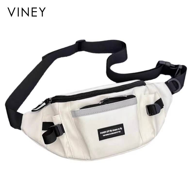 VINEY2025 New Crossbody Bag Men's Trendy Waist Bag Chest Bag Canvas Dumpling Bag Shoulder Bag_voghion.com