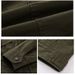 Men's Casual Work Jacket - Lightweight Cotton Spring Autumn Coat With Zipper, Loose Fit, Stand Collar (Khaki, Green, Black) - Sizes 4XL-6XL_voghion.com