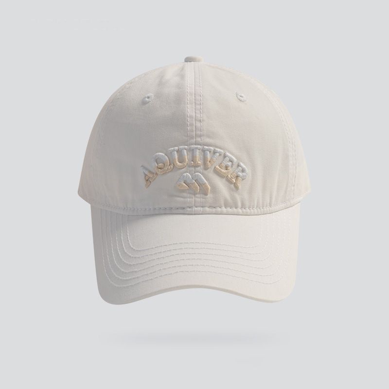 3D Embroidered Baseball Cap For Women, Niche Designer Style, Gradient Letter Duckbill Cap, Trendy Unisex Large Head_voghion.com