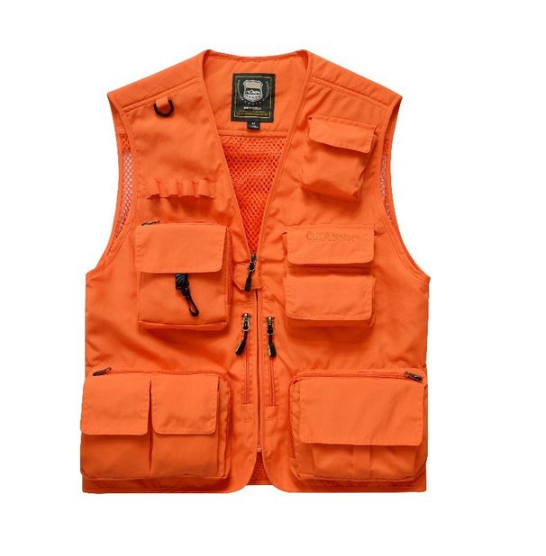Gilet de pêche respirant en maille pour homme avec accessoires détachables, veste de voyage imperméable pour photographe, idéale pour la randonnée en plein air et l'exploration urbaine._voghion.com