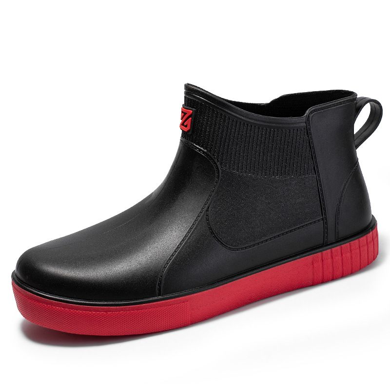 Deutsch Casual mittleren Alters und junge Leute Low Cut Regenstiefel Herren Frühling Herbst Sommer Kurze Röhre wasserdichte Schuhe Küche Arbeit_voghion.com