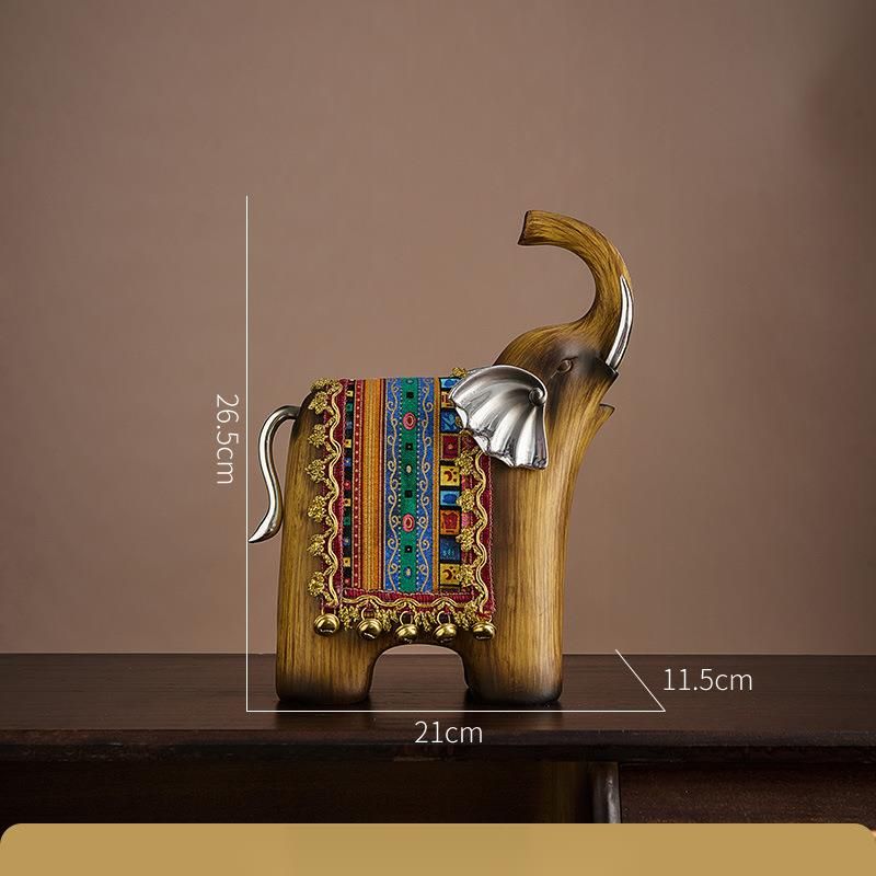 Tavolino da caffè in resina creativa, stile etnico, elefante, soggiorno, ingresso, camera da letto, decorazione morbida, piccolo_voghion.com