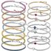 Bracciale in argento Sterling S925 con zircone cubico colorato, per donne, alla moda, semplice, con disco cardiaco, gioielli di fidanzamento, misura regolabile_voghion.com