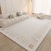 Māja un dārzs Gaišs viesistabas paklājs krēmkrāsas stila dīvāns neslīdošs grīdas paklājiņš vienkrāsains guļamistabas gultas paklājs garderobes mācību paklājs_voghion.com