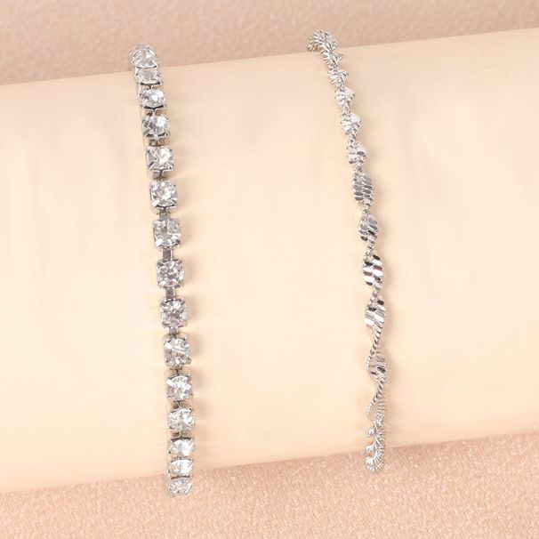 Pulseira de metal cubana com corrente hip-hop, estilo Ins, design de nicho exclusivo, conjunto de joias minimalistas_voghion.com