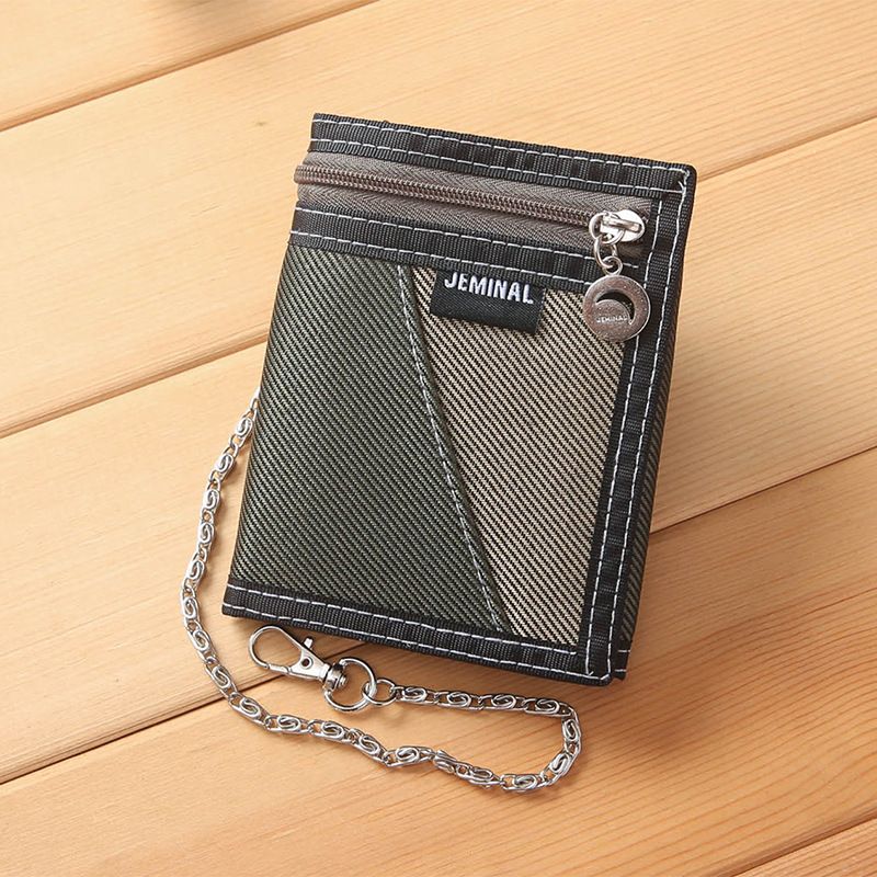Portefeuille court en tissu pour homme Jamie Road - 70 % de réduction - Horizontal et vertical - Style coréen - Étudiant - Voile_voghion.com