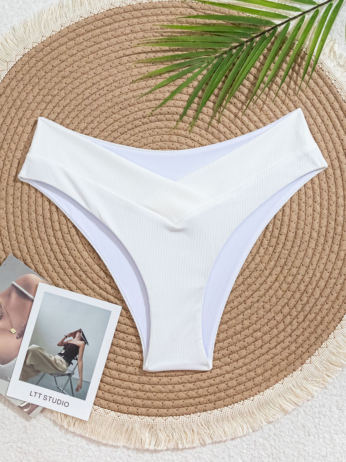 Costume da bagno da donna a vita alta, in tessuto morbido con motivo a croce a righe verticali, per spiaggia, vacanze, piscina e feste_voghion.com