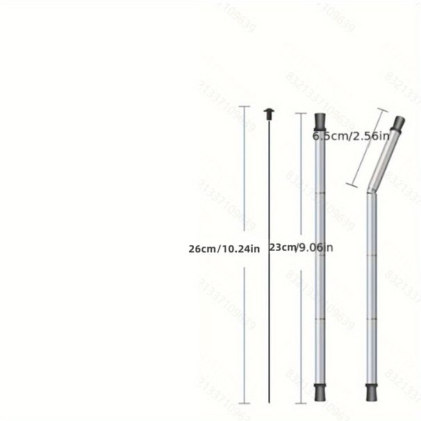 Nuova cannuccia pieghevole cannuccia telescopica pieghevole riutilizzabile in acciaio inossidabile cannuccia in silicone_voghion.com