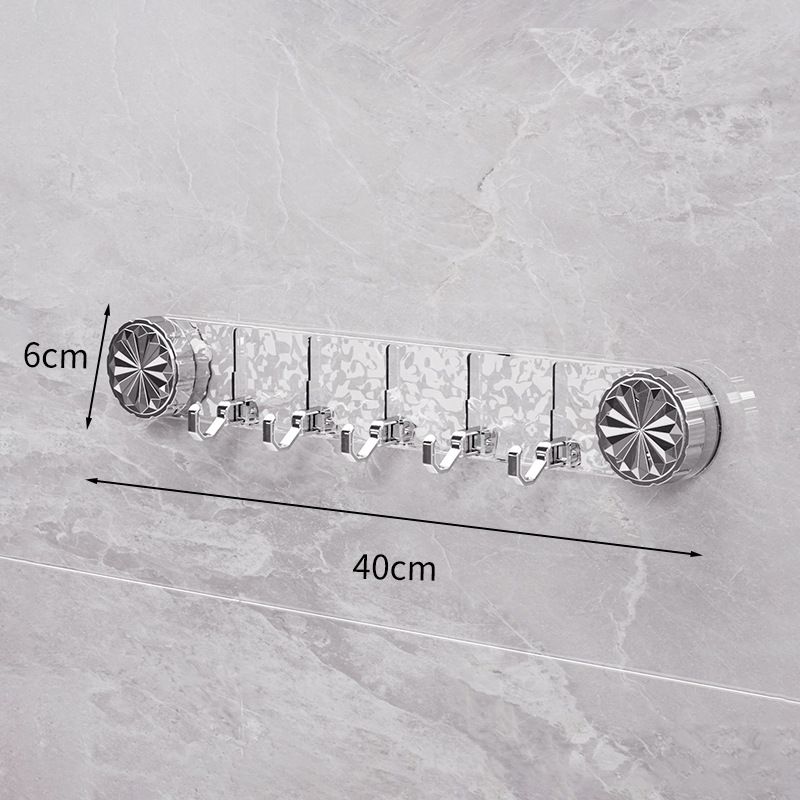 Home Storage Rotating Suction Cup Hook One Row Punch Free Strong Load Bearing Hook Household Clothes Hook Row Hook Bathroom Row Hook_voghion.com