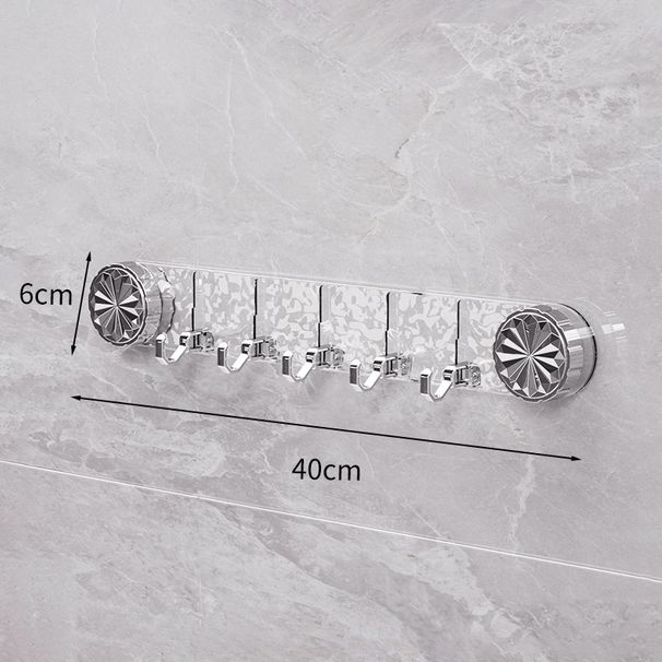 Home Storage Rotating Suction Cup Hook One Row Punch Free Strong Load Bearing Hook Household Clothes Hook Row Hook Bathroom Row Hook_voghion.com