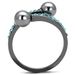 TK3204 - IP Light Black (IP Gun) Stainless Steel Ring with Synthetic Pearl in Gray_voghion.com