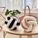 Nordic Knotted Pillow With Color Block Design - Handwoven KNOT Cushion For Sofa & Bay Window_voghion.com