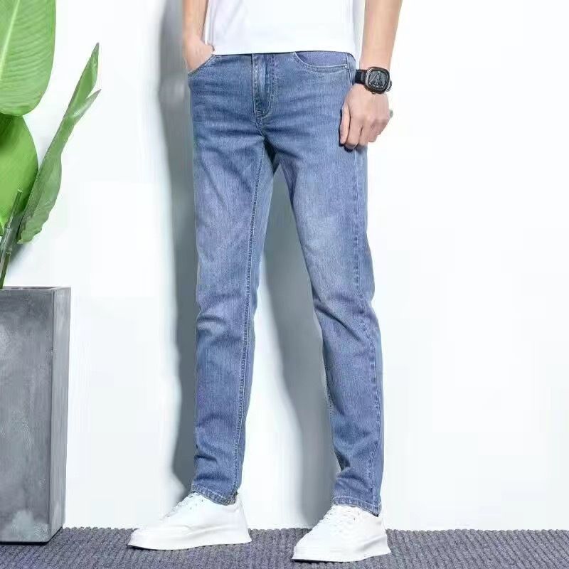 Pantaloni primaverili ed estivi da uomo, pantaloni da uomo in stile coreano alla moda, pantaloni aderenti da uomo, pantaloni casual a vita media_voghion.com