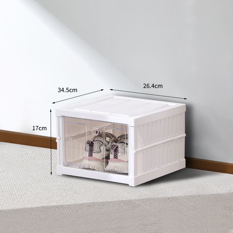 Caja de zapatos plegable para jardín, armario ajustable para zapatos, zapatero transparente, organizador de zapatos_voghion.com