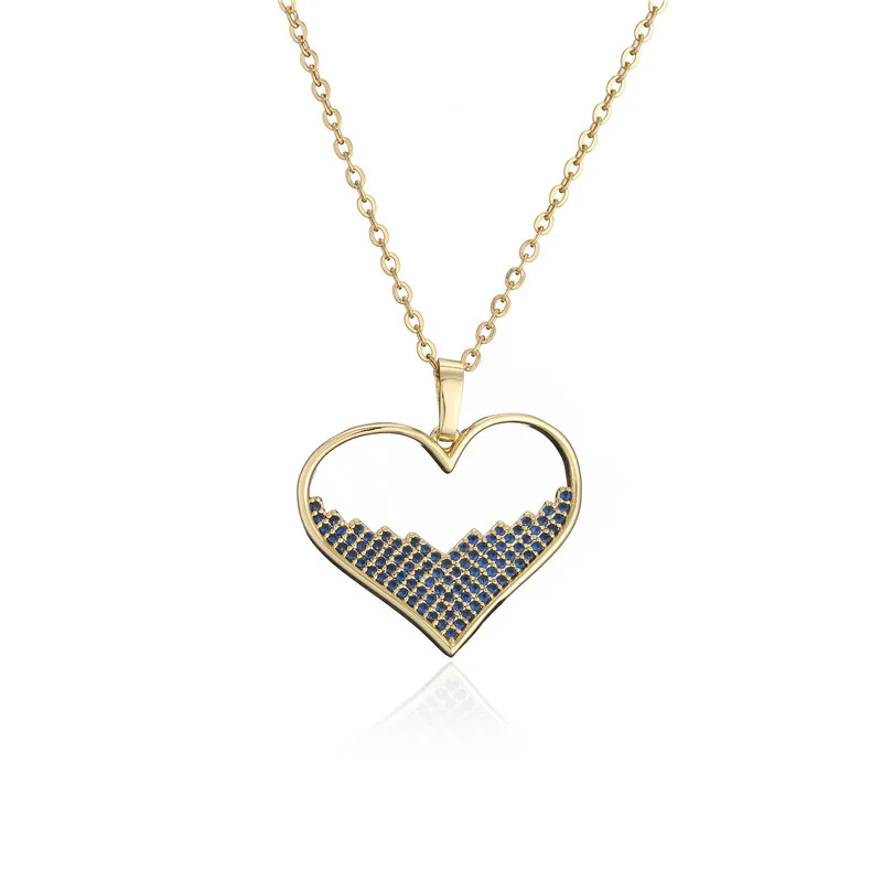 New Product VENUS Micro-inlaid Color Zirconium Love Pendant Necklace Women Fashion Simple Jewelry Wholesal_voghion.com