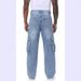 "Men's Stretch Denim Jeans – Relaxed Fit, Multi-Pocket Design (S-XXL, Cotton Blend, Stonewash & Dark Blue)"_voghion.com