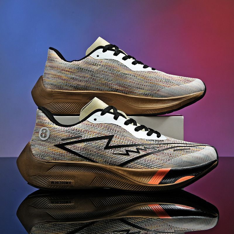 Echte Carbonboard-Rennlaufschuhe für Paare, ultraleichte Dämpfungs-Sneaker, dünne Mesh-Wanderschuhe für Herren_voghion.com