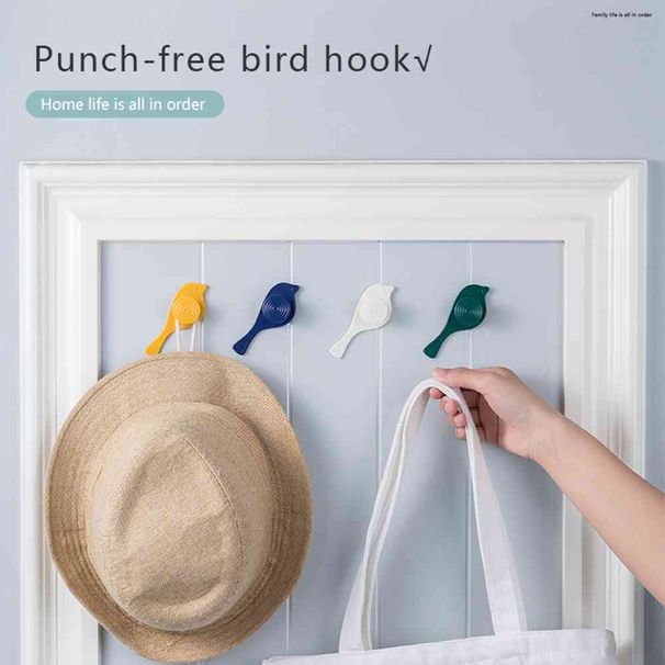 Top Seller Products 4 Pcs/SET Bird Hanger With Hooks Decorative Wall Rack For Coats Hats Keys Towels Clothes_voghion.com
