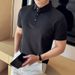 Polo à manches courtes pour homme, nouveauté spéciale été, en coton, confortable, petit revers, non marquant, pressage, version coréenne, coupe ajustée, Paul_voghion.com