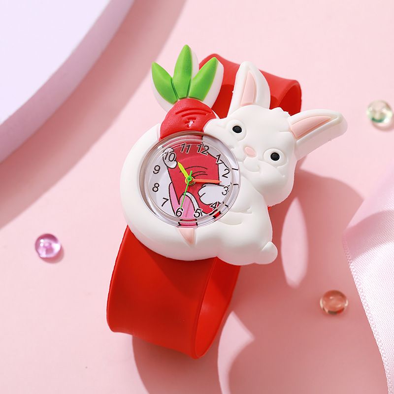 Orologi per bambini: grazioso orologio per bambini a forma di coniglio con motivo a cartoni animati, per accompagnare il tuo bambino in momenti felici_voghion.com