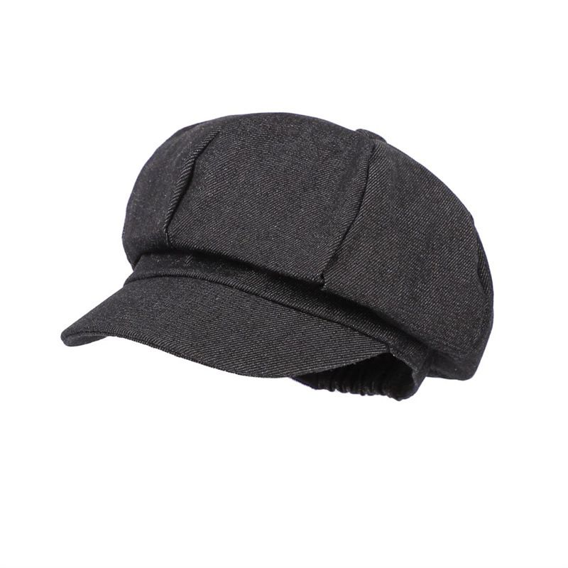 Fashion Denim Newsboy For Women Versatile Casual Baseball Cap Beret British Style Artist Hat_voghion.com