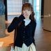 girl Korean Style Knitted Cardigan For Women, Autumn New Outerwear Sweater, Short Slim Fit Inner Layer Base Shirt Top_voghion.com
