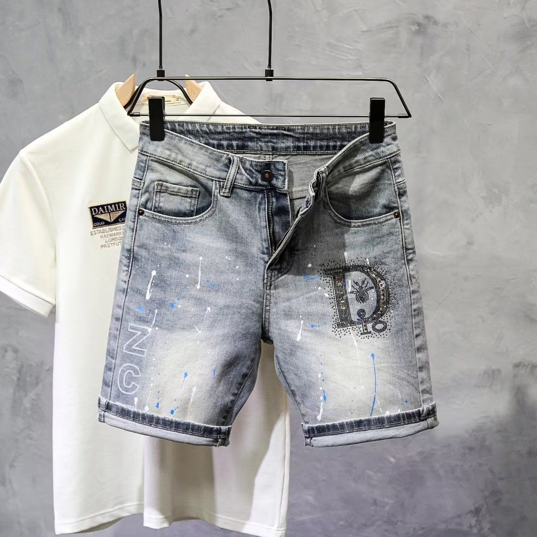 Herren Slim Fit Jeansshorts – Sommerliche, bequeme, lässige 5-Zoll-Shorts für Männer_voghion.com