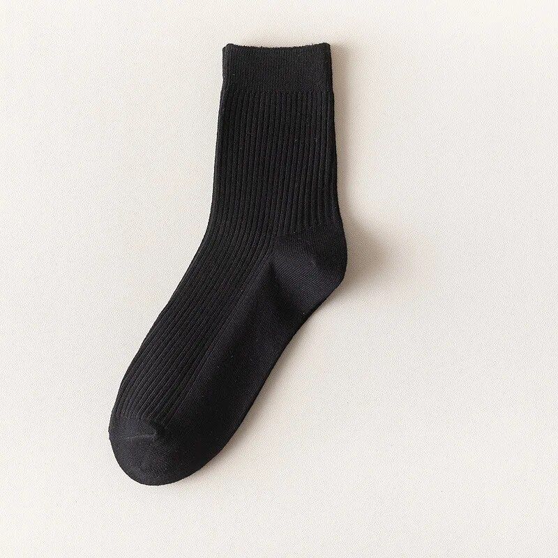 1 Paar Herren-Casual-Business-Streifen-Deodorant-atmungsaktive schwarze Herren-Reise-Wintersocken_voghion.com