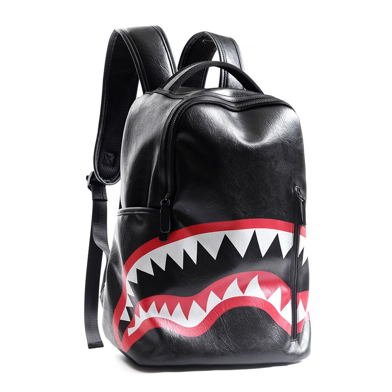 Fashion PU Leather Backpack Men Large Shoulder Bag Travel Backpack Camouflage Laptop Student School Bags Bagpack Mochila Hombre_voghion.com