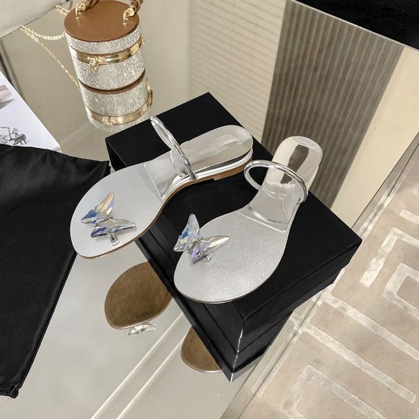 2025, scarpe estive da donna con fibbia a forma di diamante e nodo a farfalla, con fondo piatto rialzato, altezza uovo di piccione_voghion.com