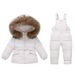 Warmes Schneeanzug-Set für Mutter und Kind mit Overall – Verdickter Winter-Puffer-Overall für Jungen und Mädchen von 1–5 Jahren (Schwarz, Beige, Rosa, Lila)_voghion.com