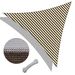 22' x 22' x 22' Triangle Sun Shade Sail/ Coffee+White_voghion.com