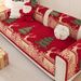 Chenier Sofa Cushion, Universal In All Seasons, Non-slip Sofa Cover, Red Festive Christmas Wind, Straight Row Sofa Cushion_voghion.com