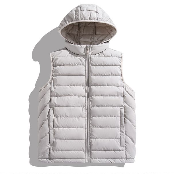 Ärmellose Winterweste für Herren, leichte Fleeceweste mit abnehmbarer Kapuze, trendige Streetwear-Jacke für Freizeit und Sport, lockere Passform und Seitentaschen_voghion.com