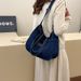 Borsa a tracolla grande in tela di denim per studenti universitari, da donna, per libri, da portare a mano_voghion.com