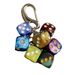 Ainworth Gradient Dice Grape Cluster Starry Sky Bag Pendant High-End Keychain Niche Accessories_voghion.com