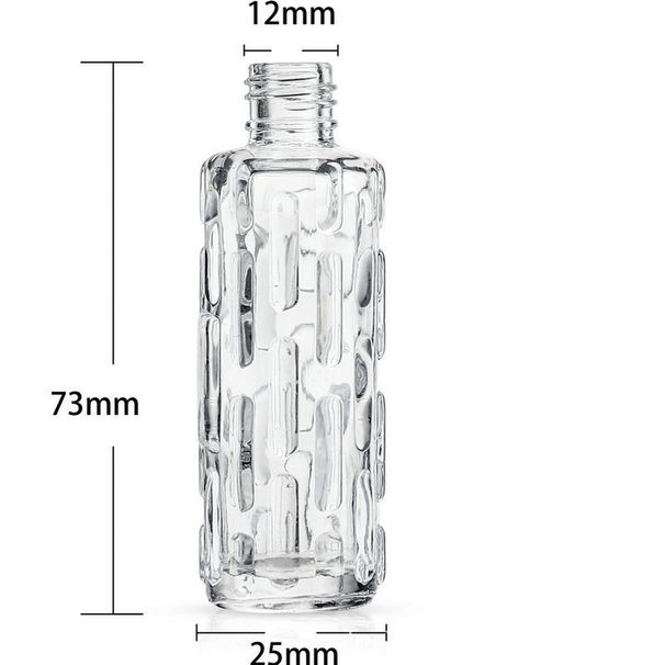 Elegante parfumverstuiver met reliëfdiamant – 10 ml navulbare glazen spuitfles voor parfum en shampoo_voghion.com