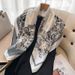 Women's  Silk Decorative Shawl Flower 90 Small Square Colored Ding Printed Scarf_voghion.com