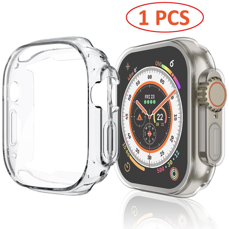 Pouzdro na hodinky pro Apple Watch Ultra 49MM Series 8 7 SE 6 5 4 3 2 45MM 41MM 44MM 40MM Průhledný kryt s ochranou obrazovky pro Apple Watch_voghion.com