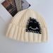 Gorro de lana Dale New Woolen Beanie, versátil, adelgazante, tejido de punto, ideal para otoño e invierno, estilo japonés, con parche y carita sonriente._voghion.com