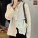 Vêtements pour femmes Style paresseux torsion irrégulière légère luxe coréen rétro cardigan pull femme printemps nouveau style haut pull tricoté_voghion.com