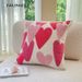 Housse de coussin de luxe en chenille brodée en forme de cœur - Cadeau de Saint-Valentin, super douce et moelleuse (double face, lavable en machine)_voghion.com