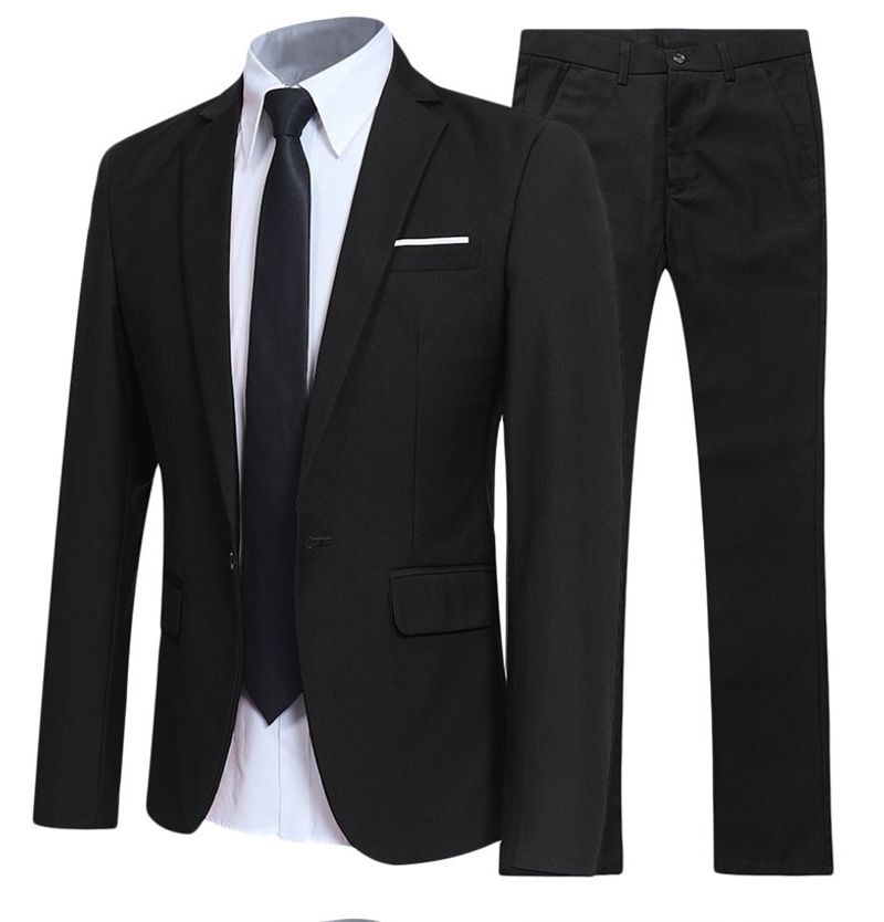 Pak Heren Tweedelige Business Jurk Professioneel Klein West Decoratie Lichaam Formeel Stijlvol Knopen Zakken Blazer Trouwjurk_voghion.com