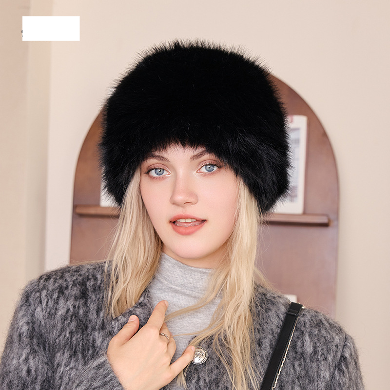 Trapper Hats Winter big head plush furry fisherman hat thickened hat Mongolia warm ear protection_voghion.com
