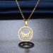 Hip Hop Jewelry Titanium Steel Dia Butterfly Necklace Simple Clay Rhie Pendant Clavicle Chain_voghion.com
