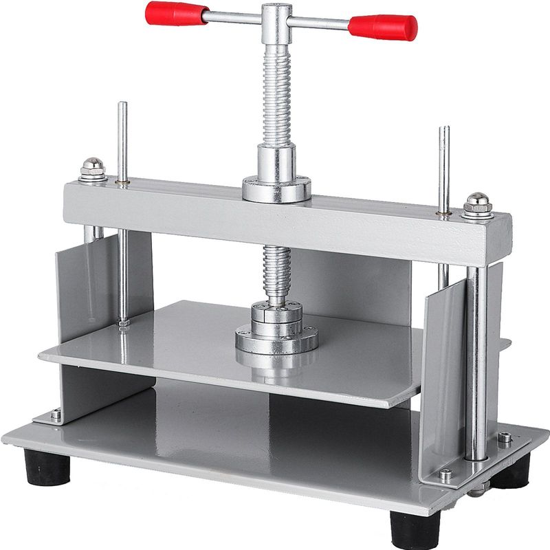 VEVOR Manual Paper Press Machine, 12x8.6 Inch For A4 Sized Papers Flatting Machine, 10cm Thickness Steel Frame Manual Flat Paper Press Machine, Papermaking Book Press_voghion.com