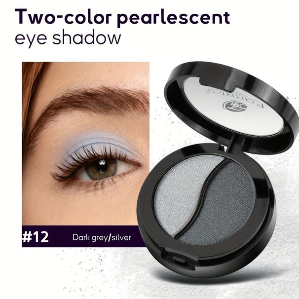 Fard à paupières bicolore nacré, couleur nacrée, éclat pour les yeux, facile à assortir et à mélanger, maquillage naturel de tous les jours et de soirée_voghion.com