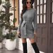 New open mid length strap dress solid color half high neck 2024 women's autumn new item_voghion.com